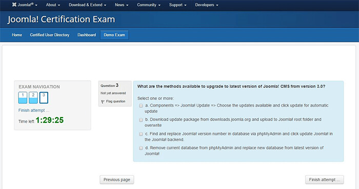 joomla certification exam 1